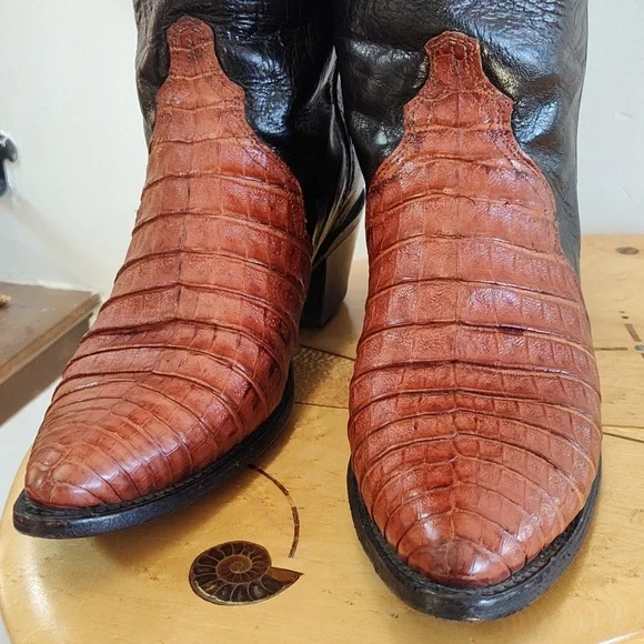 Women's Caiman cowboy boots - Picture 6 of 11